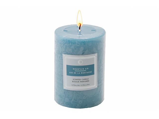 2.75" X 4" SCENTED PILLAR CANDLE (MOUNTAIN AIR) (8/DISP)